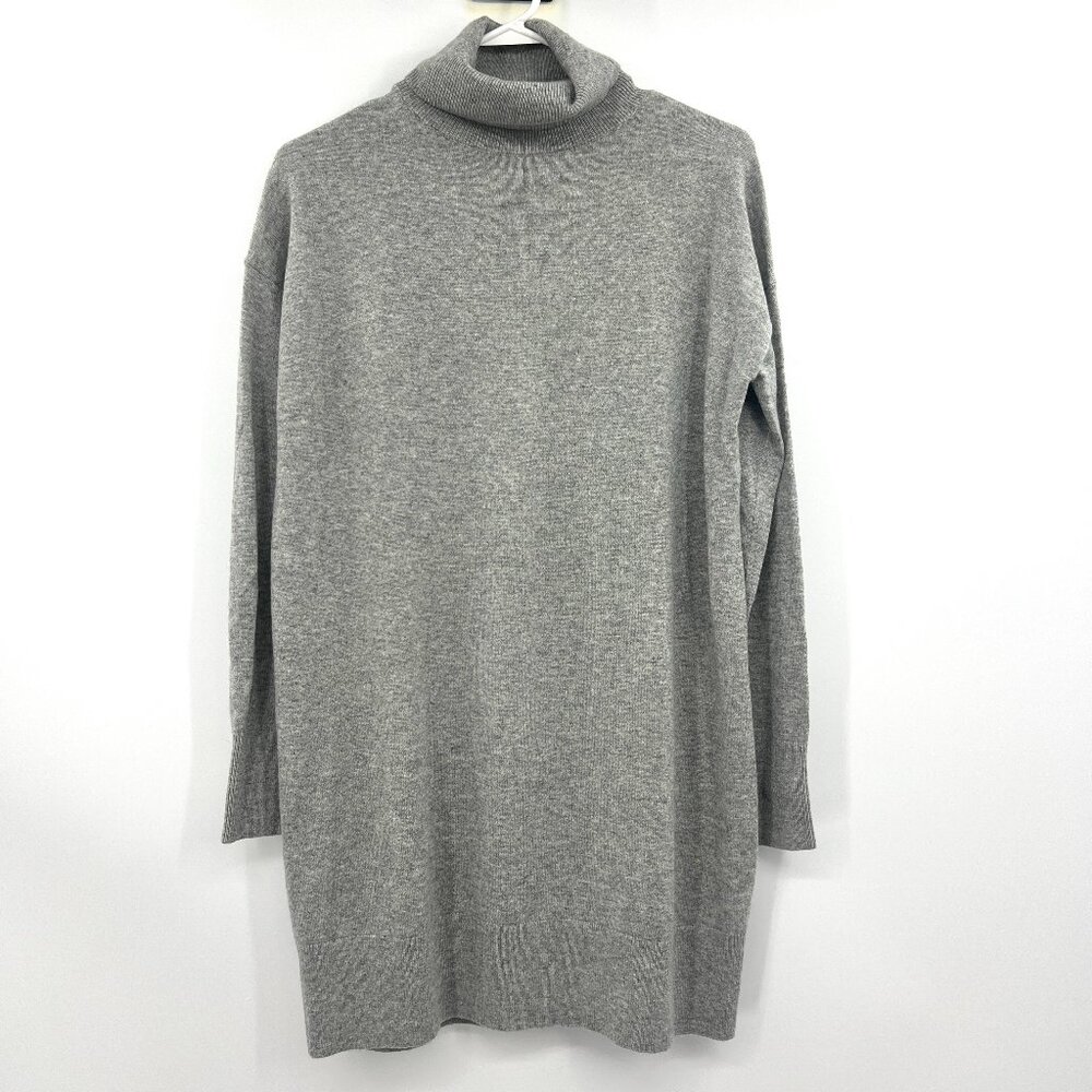 Everlane 100% Cashmere Turtleneck Tunic Sweater in Gray Women's Small
